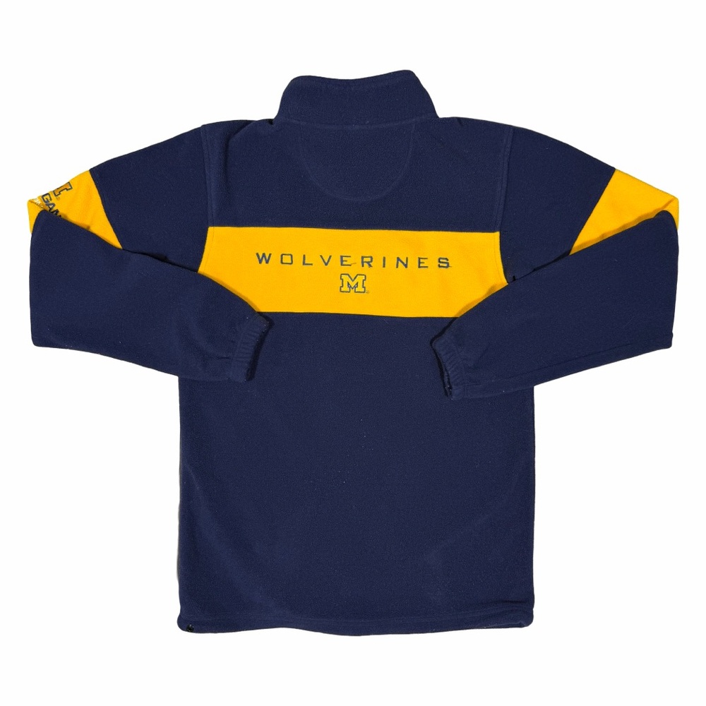 Vintage university of Michigan wolverines quarter zip fleece pullover jacket - M